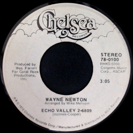 Wayne Newton - Echo Valley 2-6809 / Daddy Don't You Walk So Fast side A