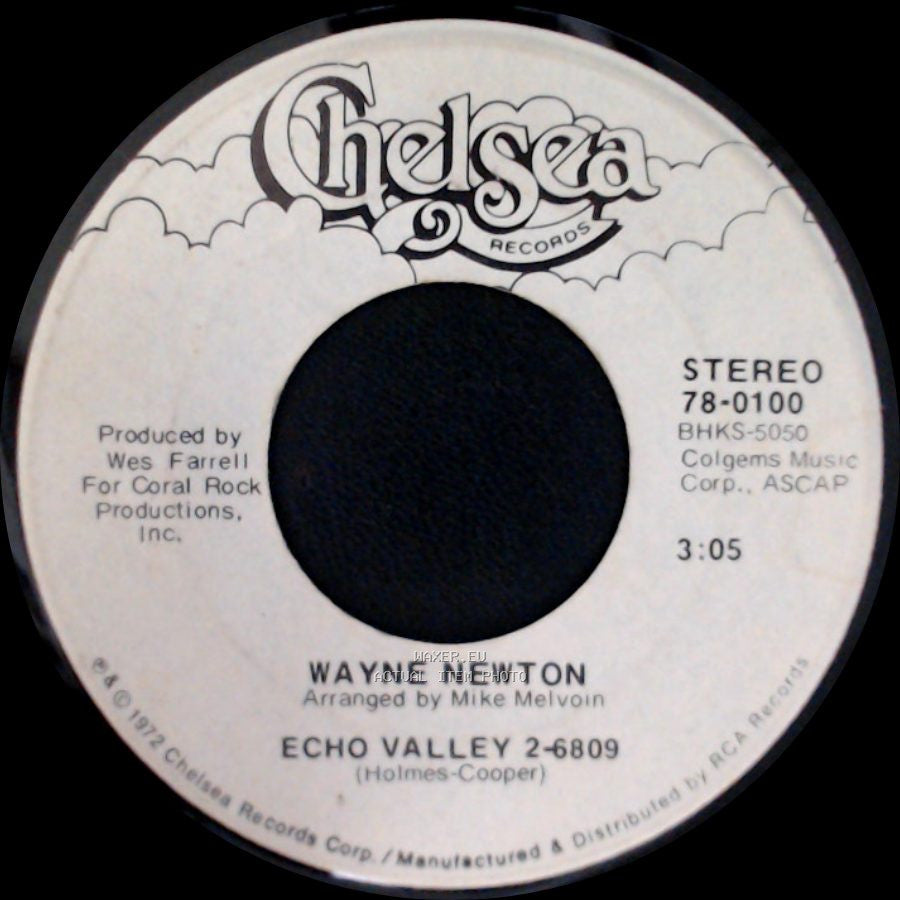 Wayne Newton - Echo Valley 2-6809 / Daddy Don't You Walk So Fast side A