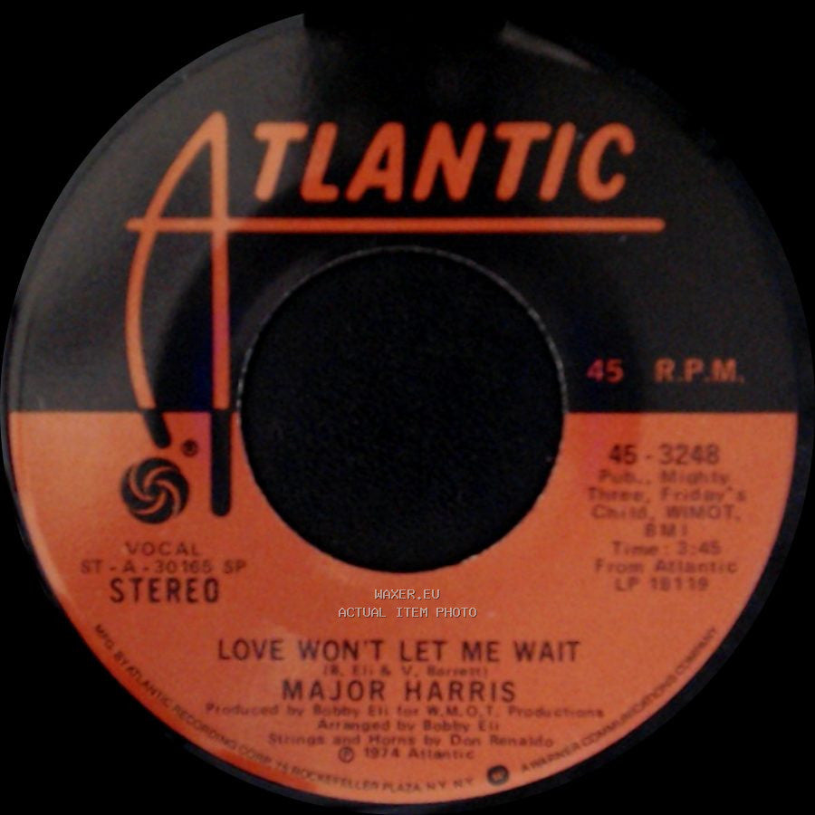 Major Harris - Love Won't Let Me Wait / After Loving You side A
