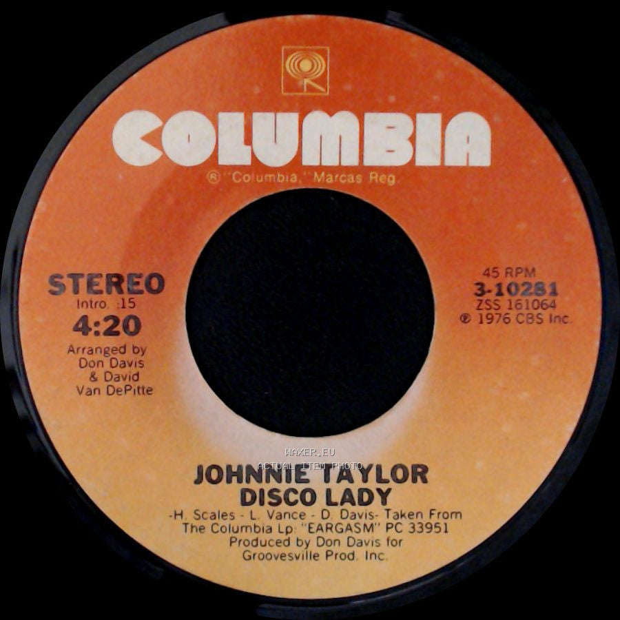 Johnnie Taylor - Disco Lady / You're The Best In The World side A