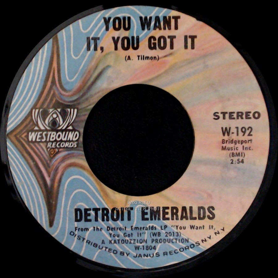 Detroit Emeralds - You Want It, You Got It / Till You Decide To Come Home side A