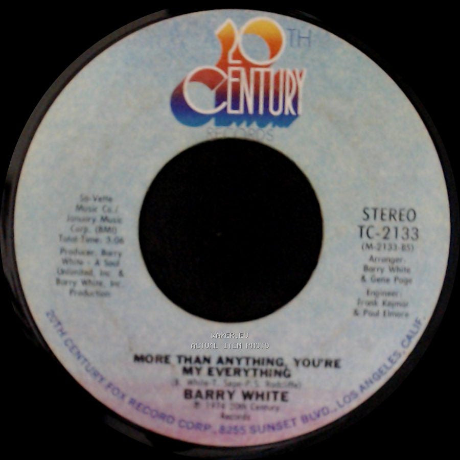 Barry White - You're The First, The Last, My Everything / More Than Anything, You're My Everything side B