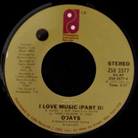 O'jays - I Love Music (Part Ii) / I Love Music (Part I) side A