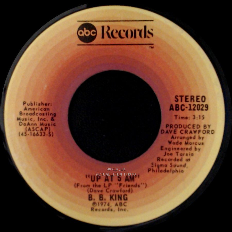 B. B. King - Up At 5 Am / Philadelphia side A