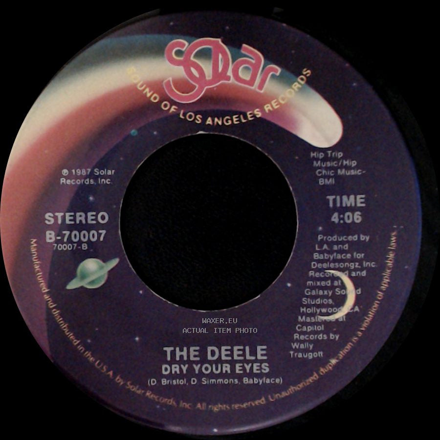 The Deele - Dry Your Eyes / Dry Your Eyes side A