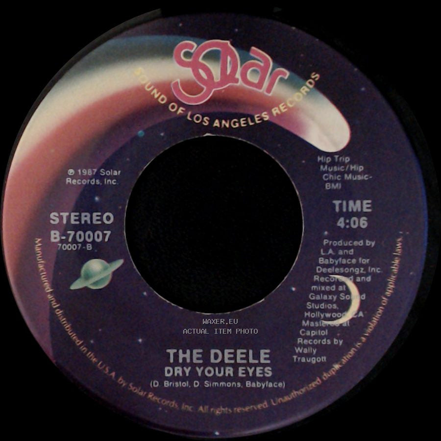 The Deele - Dry Your Eyes / Dry Your Eyes side B