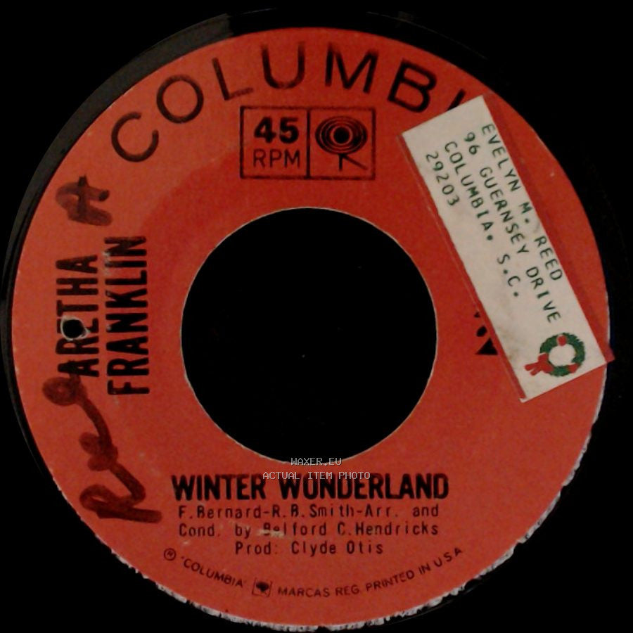 Aretha Franklin - Winter Wonderland / The Christmas Song (Chestnuts Roasting On An Open Fire) side A