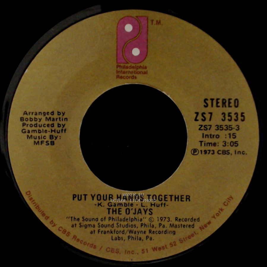 The O'jays - You Got Your Hooks In Me / Put Your Hands Together side B