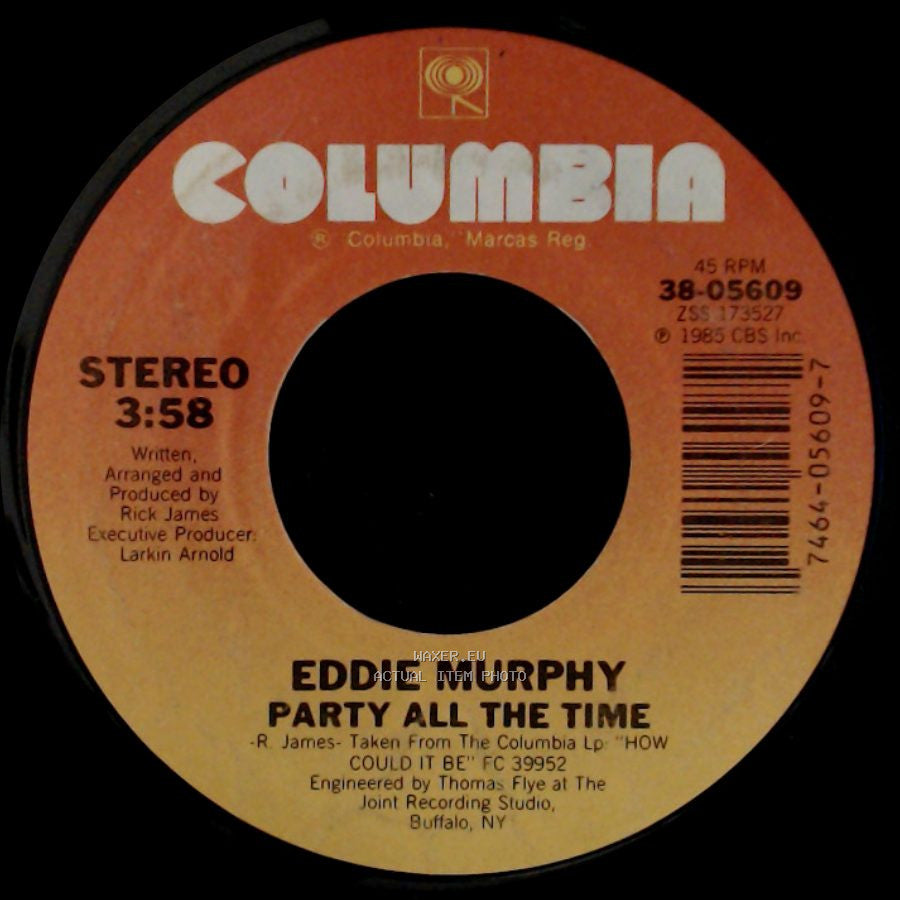 Eddie Murphy - Party All The Time / Party All The Time (Instrumental) side A