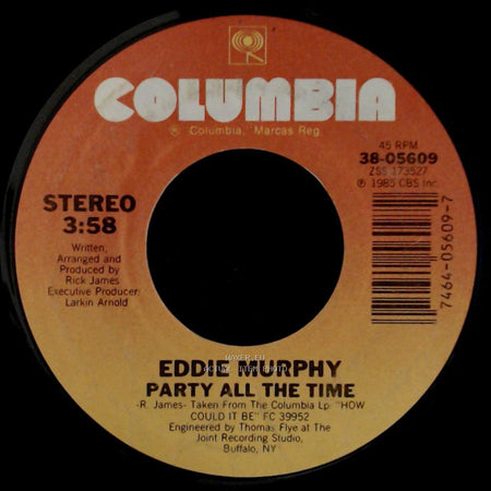 Eddie Murphy - Party All The Time / Party All The Time (Instrumental) side A