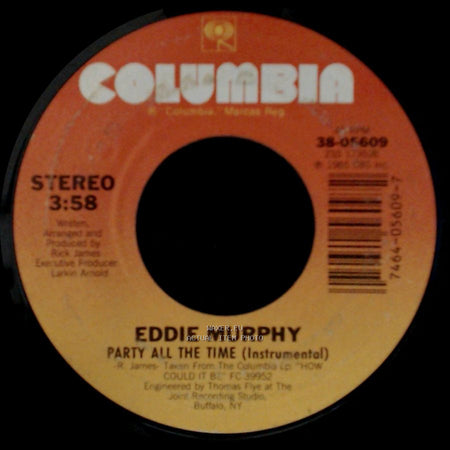 Eddie Murphy - Party All The Time / Party All The Time (Instrumental) side B