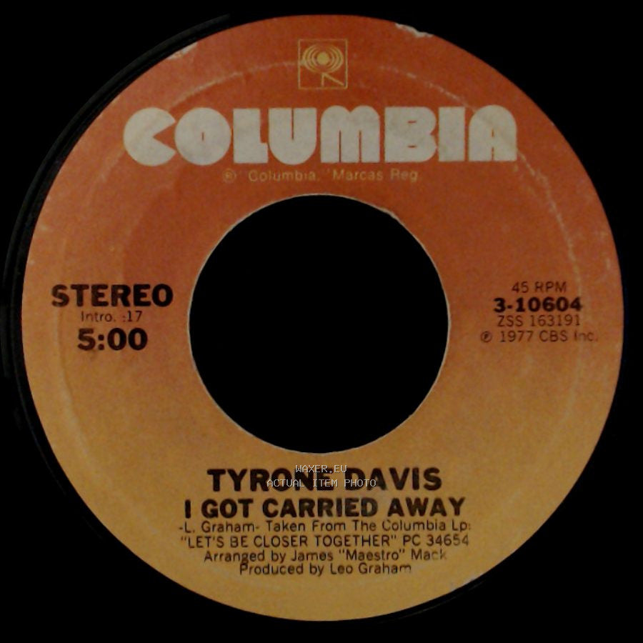 Tyrone Davis - I Got Carried Away / All You Got side A