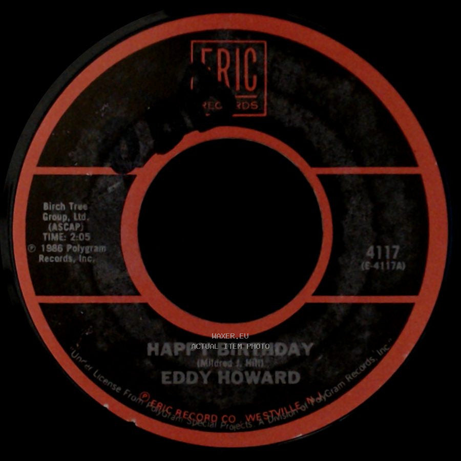 Eddy Howard - Anniversary Waltz / Happy Birthday side B