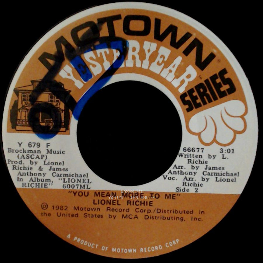 Lionel Richie - My Love / You Mean More To Me side B