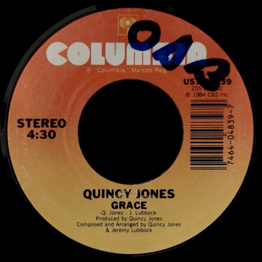 Usa For Africa / Quincy Jones - We Are The World / Grace side B