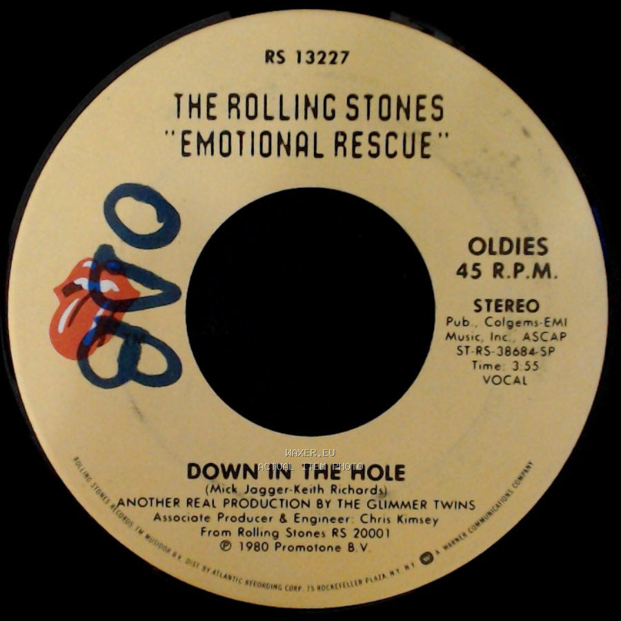The Rolling Stones - Emotional Rescue / Down In The Hole side B