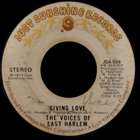 The Voices Of East Harlem - Giving Love / New Vibrations side A