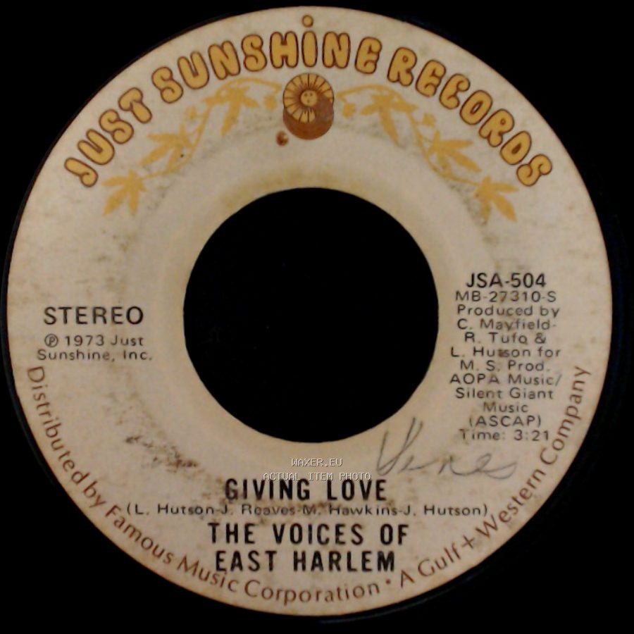 The Voices Of East Harlem - Giving Love / New Vibrations side A