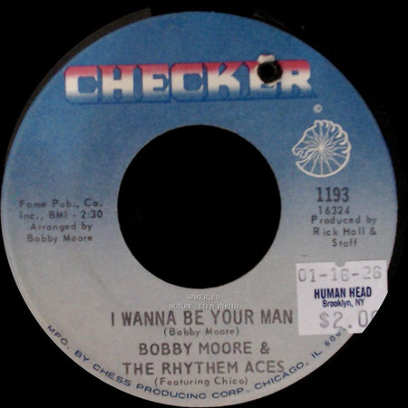 Bobby Moore & The Rhythhem Aces - I Won't Cry / I Wanna Be Your Man side B