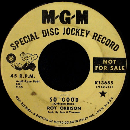 Roy Orbison - Memo From Turnabout / So Good side B