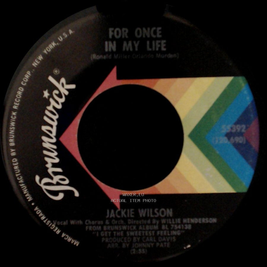 Jackie Wilson - For Once In My Life / You Brought About A Change In Me side A