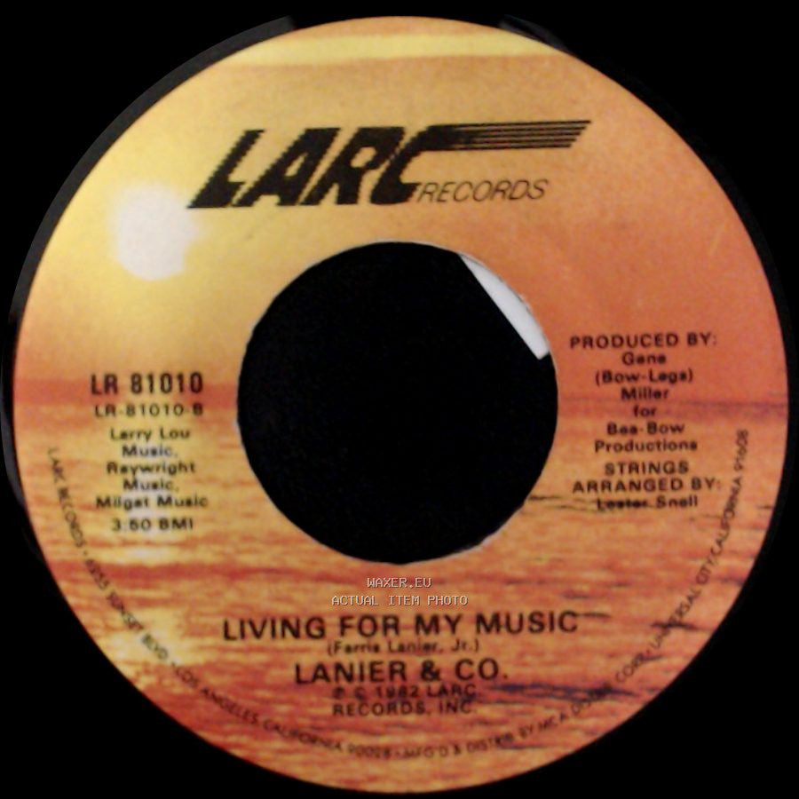 Lanier & Co. - Living For My Music / After I Cry Tonight side A