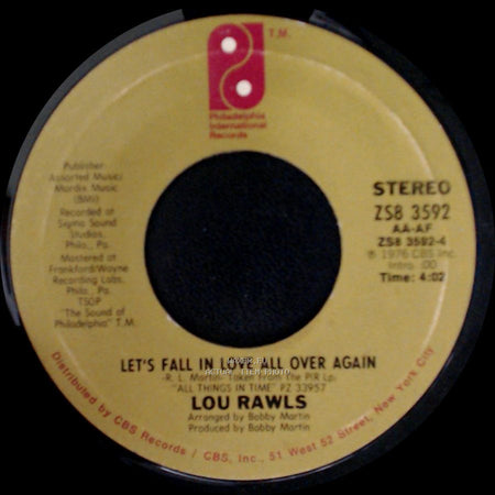 Lou Rawls - Let's Fall In Love All Over Again / You'll Never Find Another Love Like Mine side A
