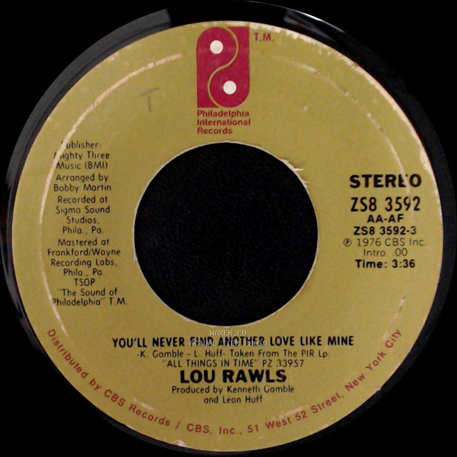 Lou Rawls - Let's Fall In Love All Over Again / You'll Never Find Another Love Like Mine side B