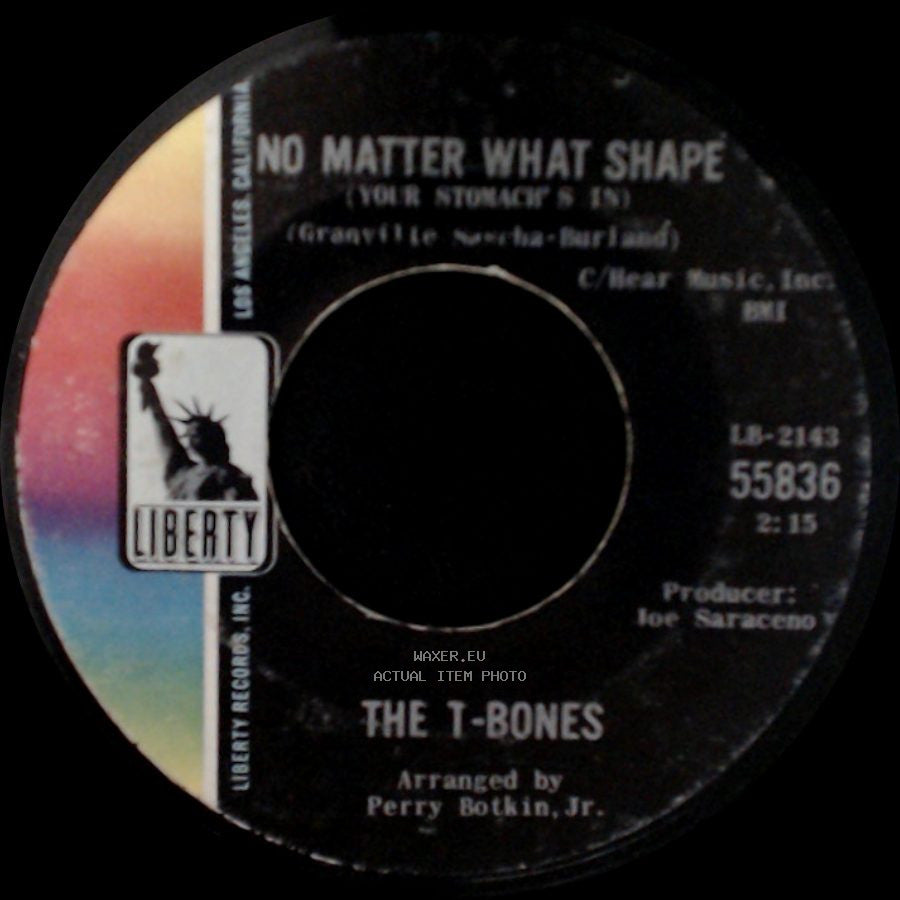 The T-Bones - Feelin' Fine / No Matter What Shape (Your Stomach's In) side B