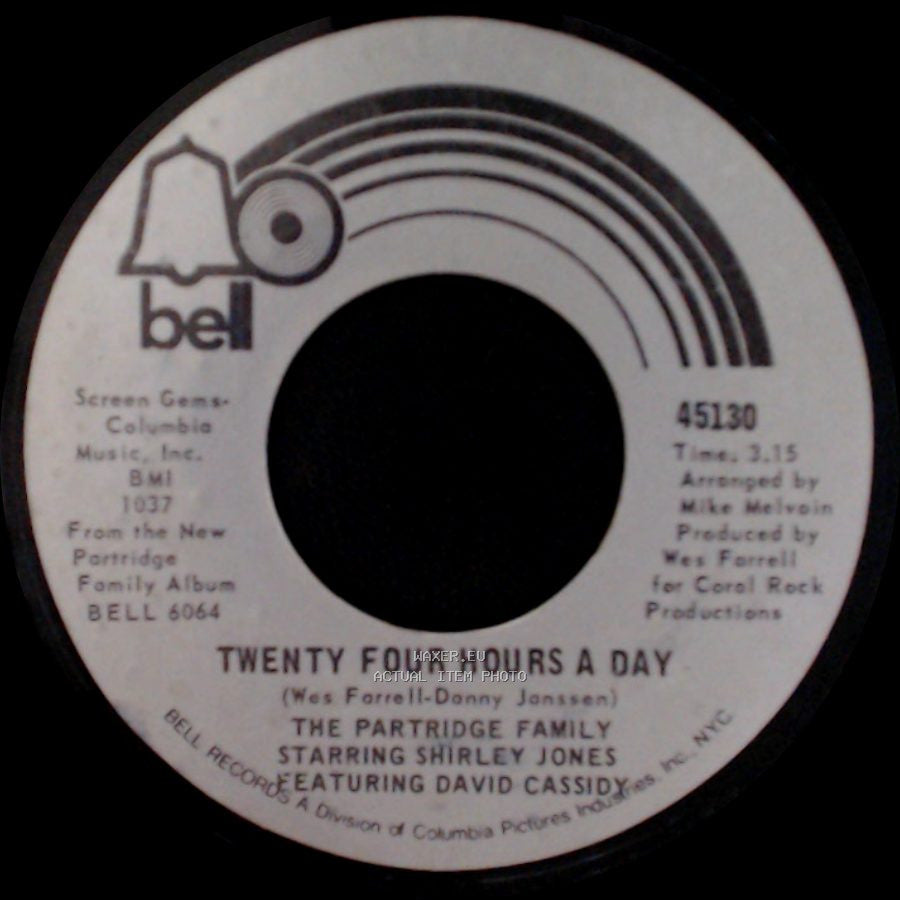 The Partridge Family / The Partridge Family Starring Shirley Jones Featuring David Cassidy - Twenty Four Hours A Day / I Woke Up In Love This Morning side A
