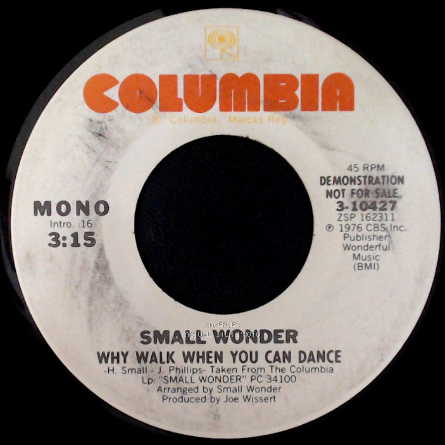 Small Wonder - Why Walk When You Can Dance / Why Walk When You Can Dance side B