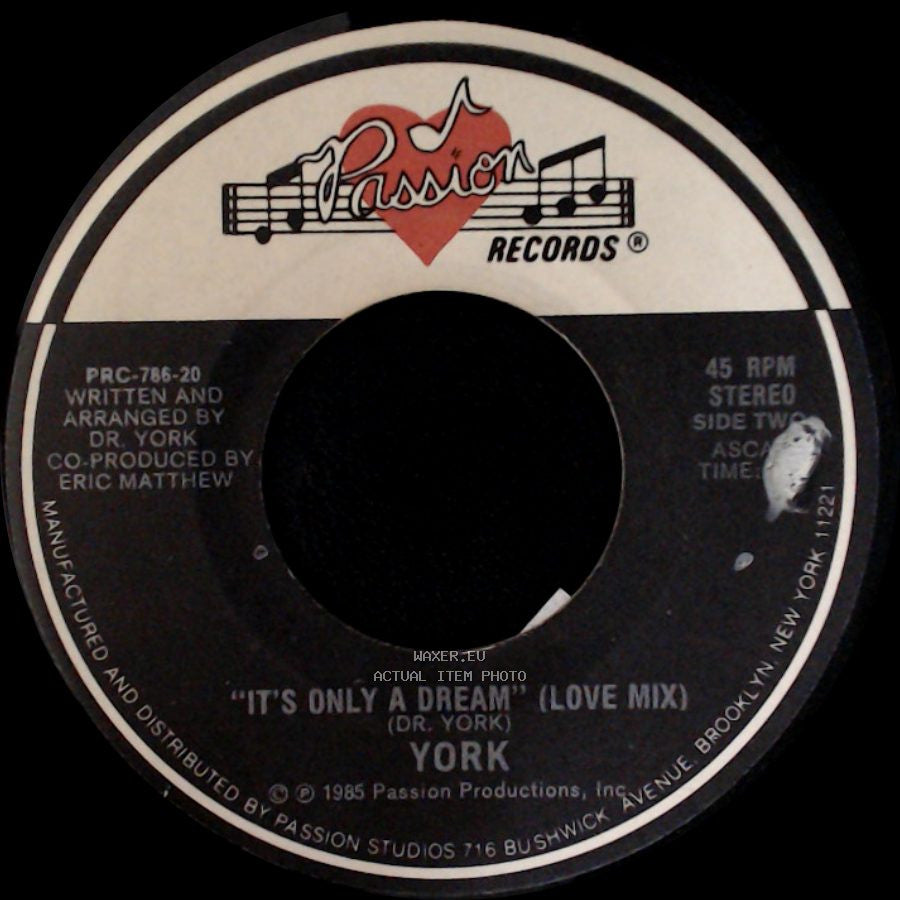 York - It's Only A Dream / It's Only A Dream (Love Mix) side B