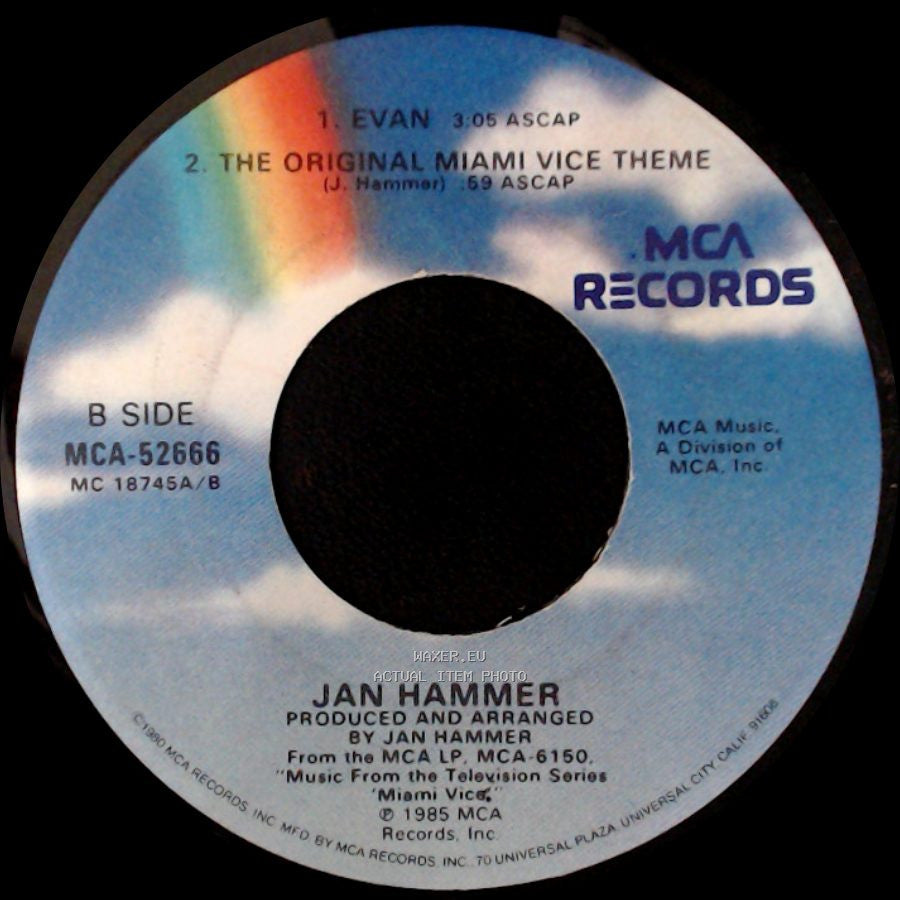 Jan Hammer - Miami Vice Theme / Evan / The Original Miami Vice Theme side B