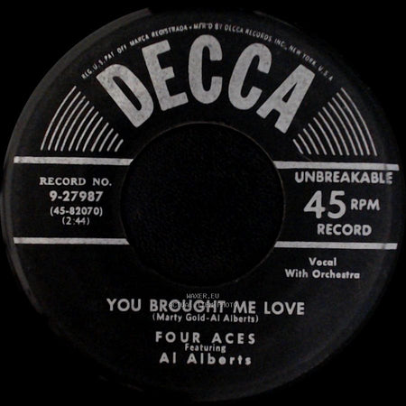 Four Aces Featuring Al Alberts - Perfidia / You Brought Me Love side B