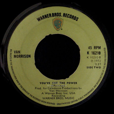 Van Morrison - Jackie Wilson Said (I'm In Heaven When You Smile) / You've Got The Power side B