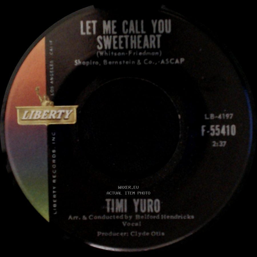 Timi Yuro - Satan Never Sleeps / Let Me Call You Sweetheart side B