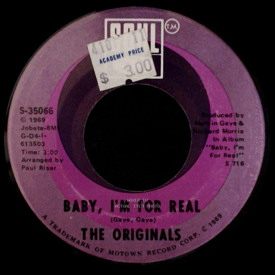 The Originals - Baby, I'm For Real / Moment Of Truth side A