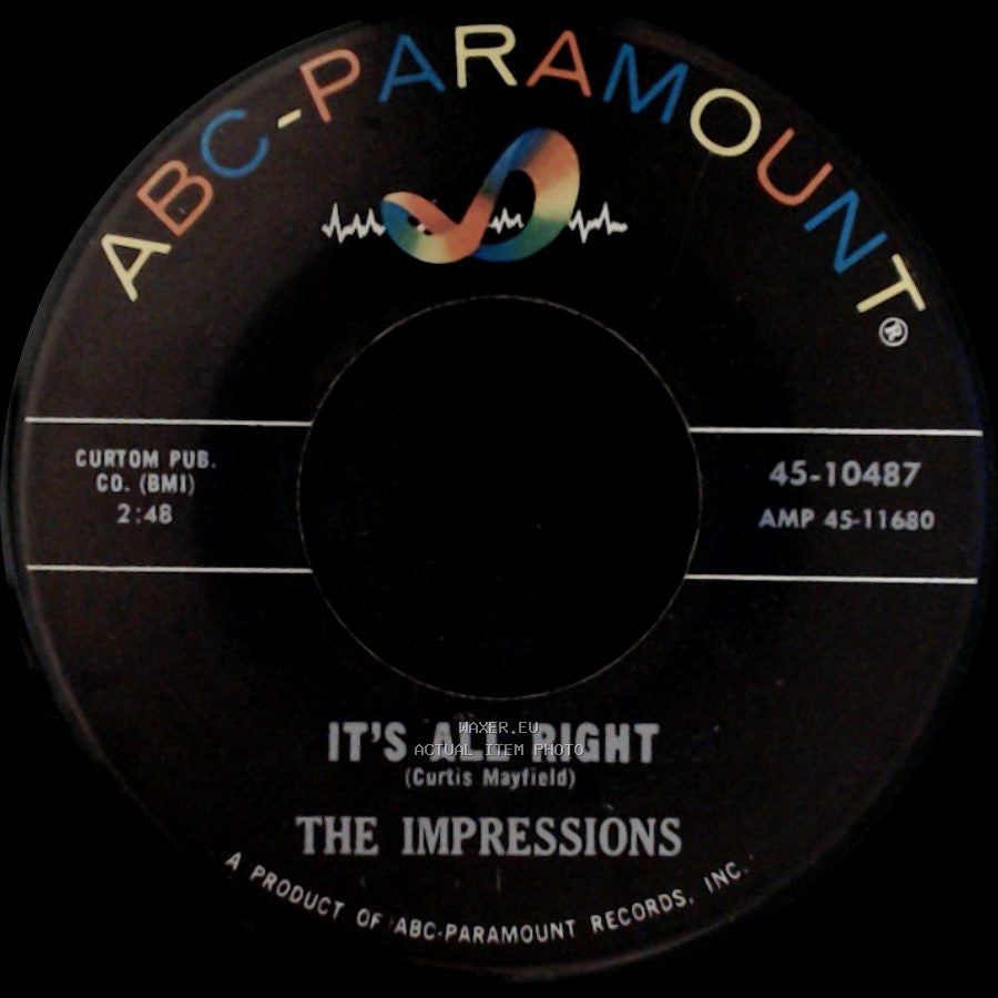 The Impressions - It's All Right / You'll Want Me Back side A