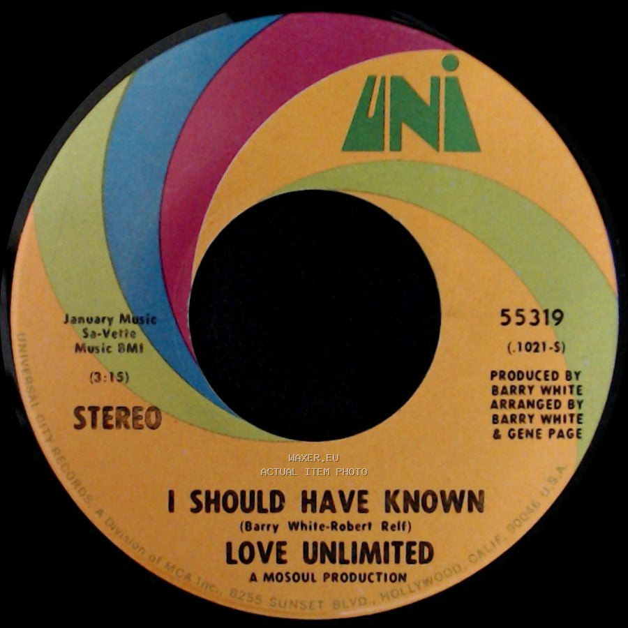 Love Unlimited - Walkin' In The Rain With The One I Love / I Should Have Known side B