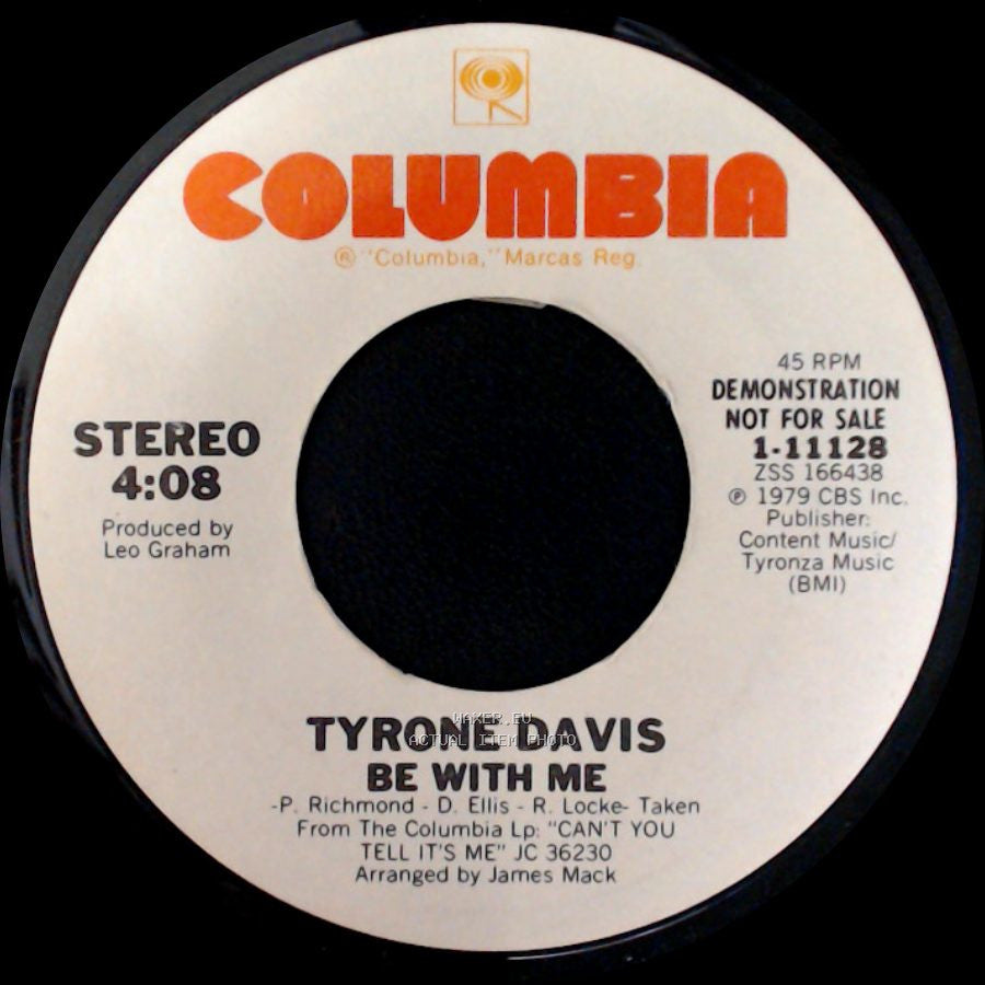 Tyrone Davis - Be With Me / Be With Me side B