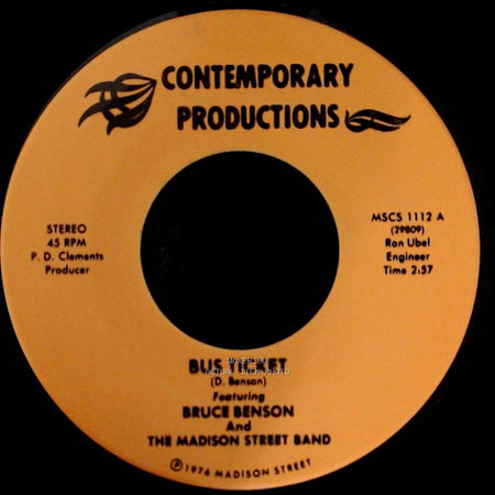Bruce Benson And The Madison Street Band - Bus Ticket / Neon Lights side A