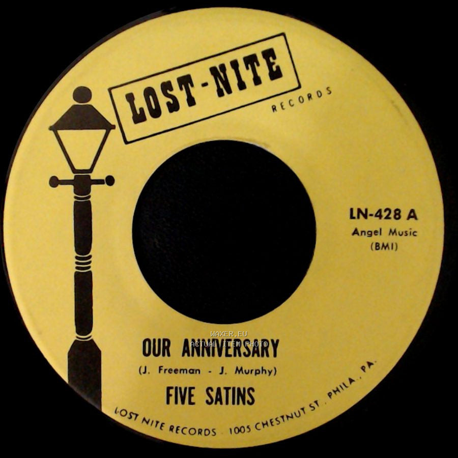 Five Satins - Pretty Baby (That's Why I Sing) / Our Anniversary side B