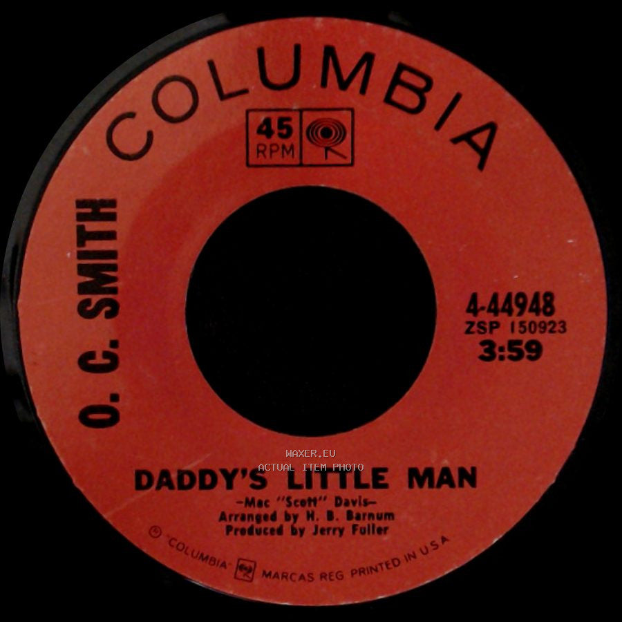 O. C. Smith - If I Leave You Now / Daddy's Little Man side B