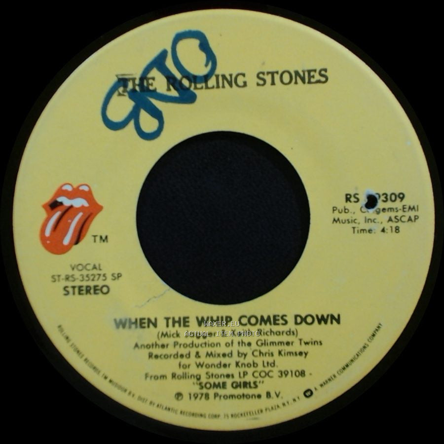 The Rolling Stones - Beast Of Burden / When The Whip Comes Down side B