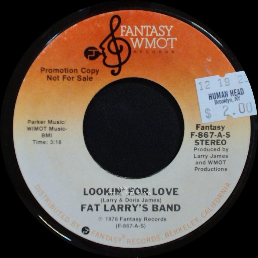 Fat Larry's Band - Lookin' For Love / Lookin' For Love side A