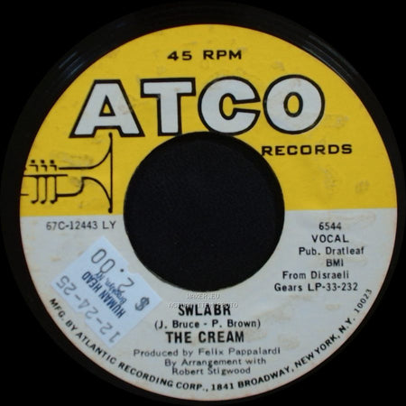 The Cream - Swlabr / Sunshine Of Your Love side A