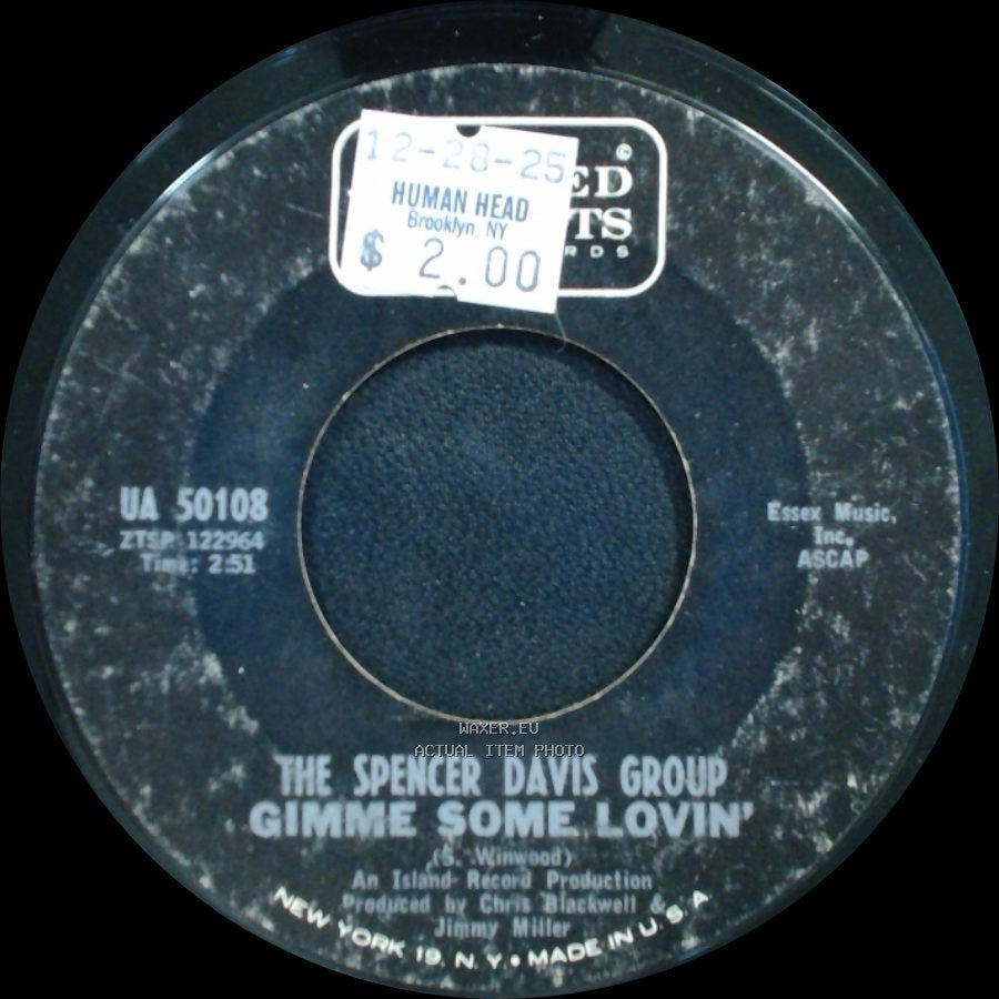 The Spencer Davis Group - Gimme Some Lovin' / Blues In F side A