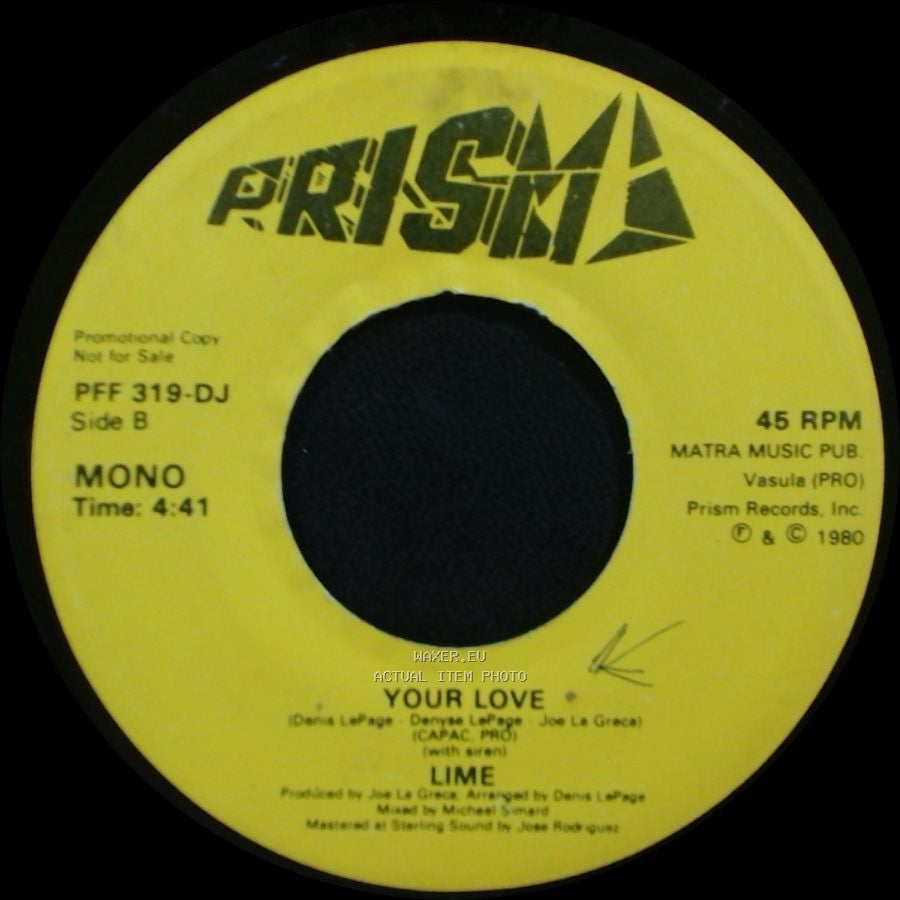 Lime - Your Love / Your Love side B