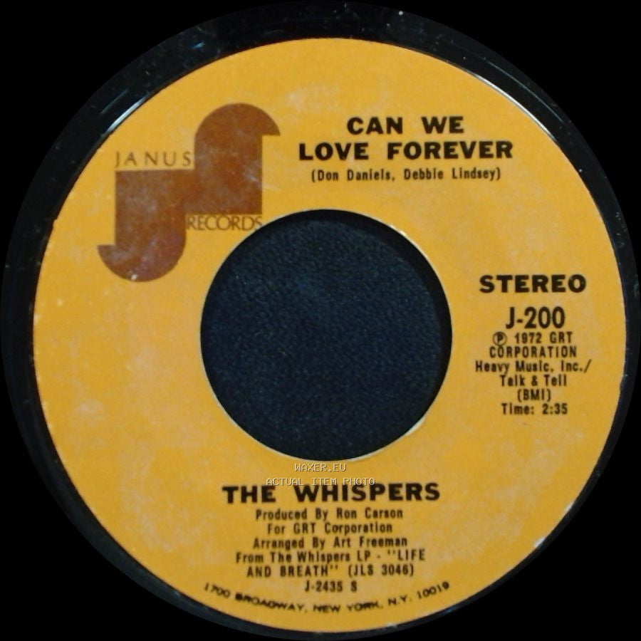The Whispers - Can We Love Forever / Somebody Loves You side A