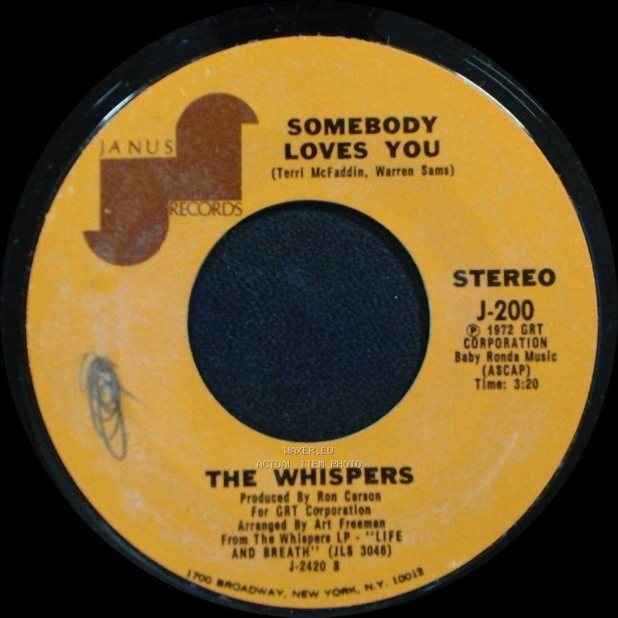 The Whispers - Can We Love Forever / Somebody Loves You side B